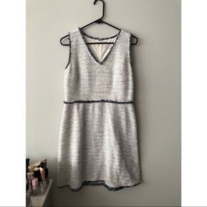 Women’s Ann Taylor Loft Navy and White Tweed Dress Size 6
